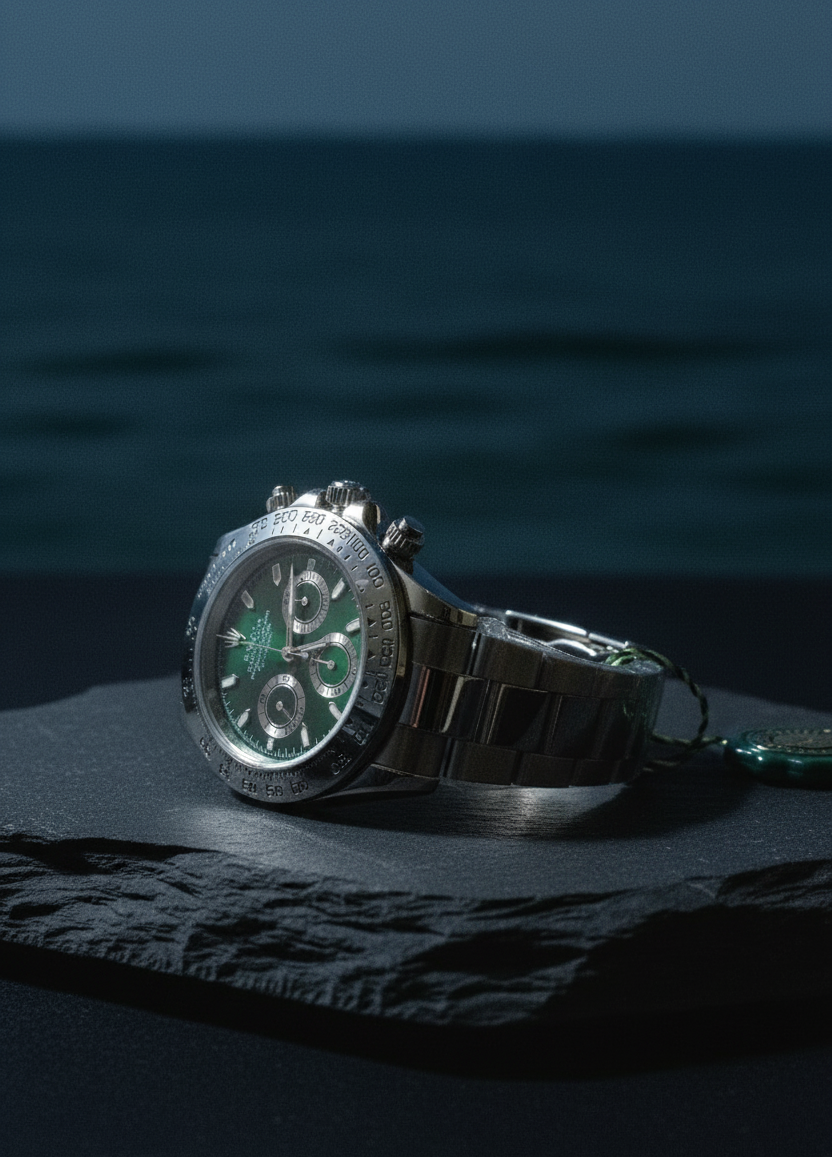 Premium Green Dial Chronograph Wristwatch (Rolex Daytona Inspired)