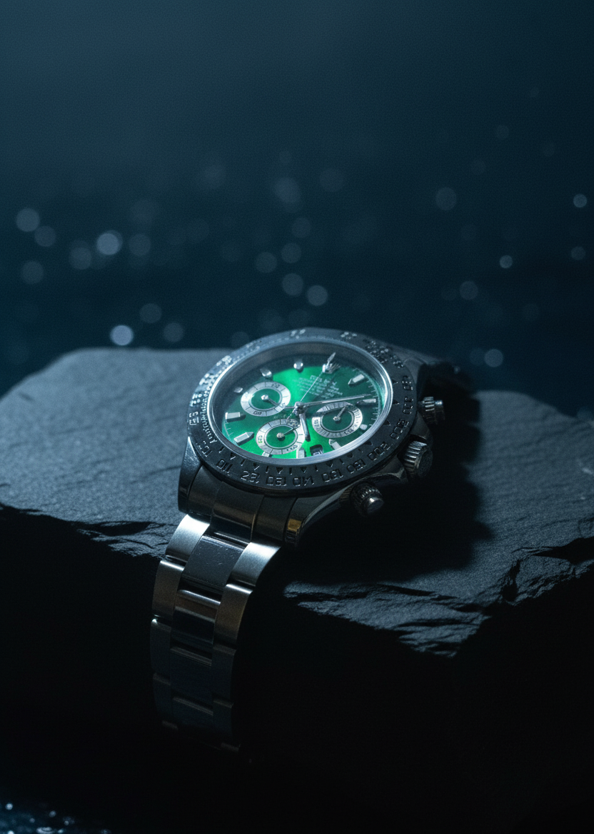 Premium Green Dial Chronograph Wristwatch (Rolex Daytona Inspired)
