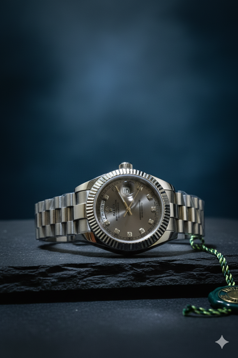 Rolex Oyster Perpetual Day-Date – Two-Tone Black Dial Luxury Watch