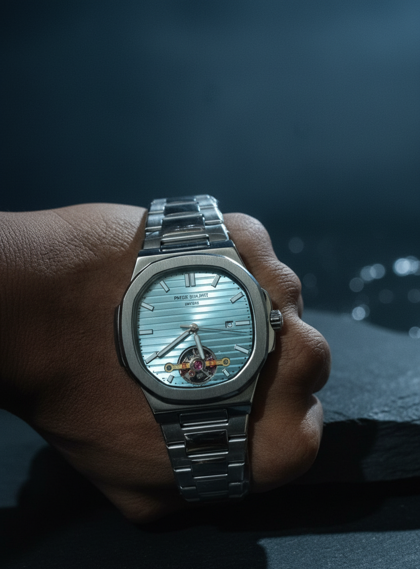 Patek Philippe Nautilus Sky Blue Dial Automatic Watch