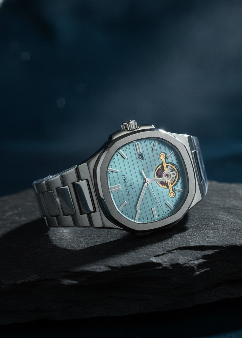 Patek Philippe Nautilus Sky Blue Dial Automatic Watch